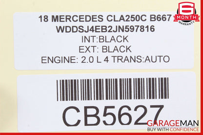 14-18 Mercedes W117 CLA250 CLA180 Rear Left Side Exterior Door Handle Black