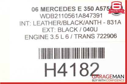 03-09 Mercedes E350 CLS500 Heated Seat Hazard Light Control Switch Module Wood