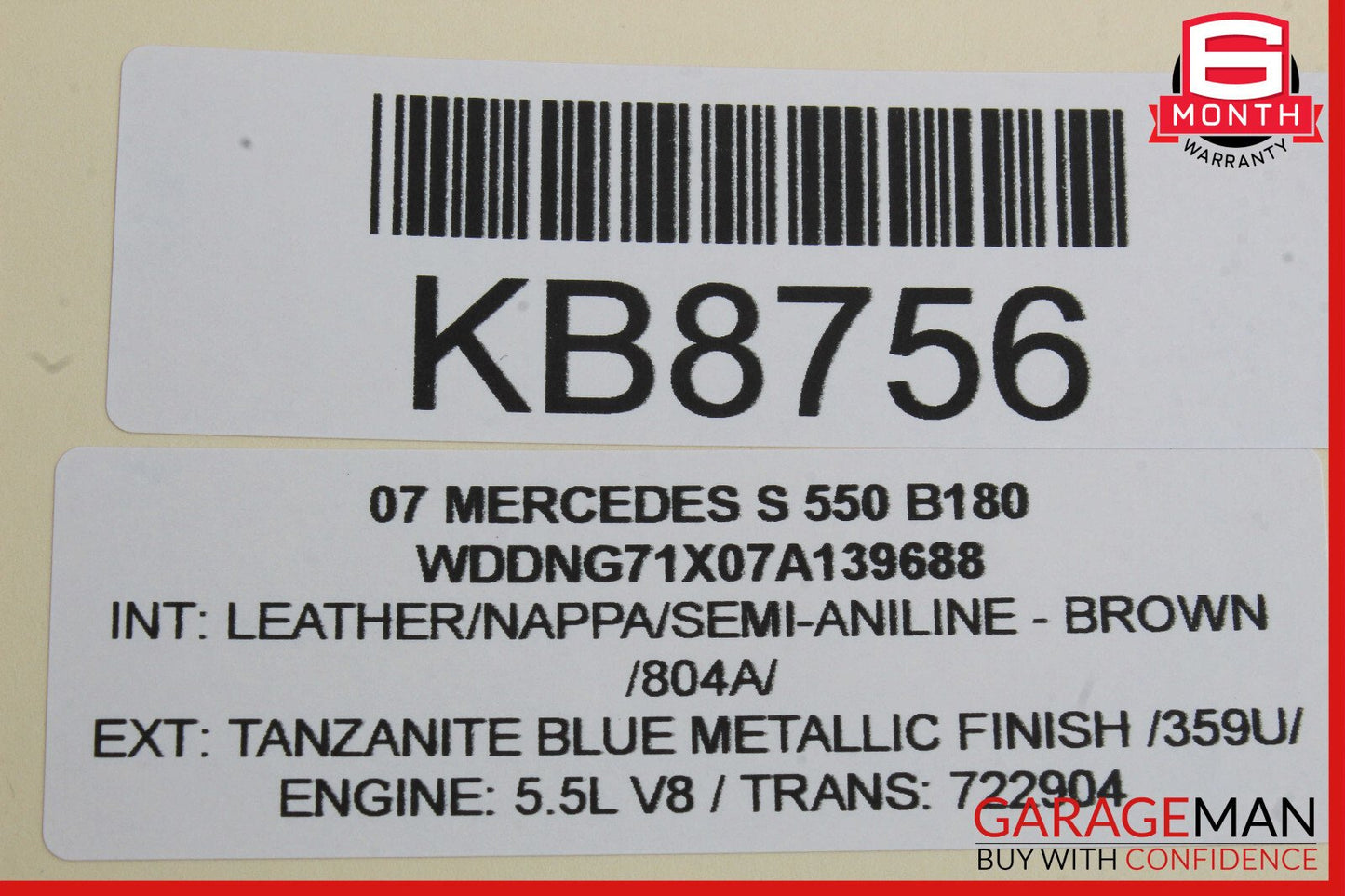 07-13 Mercedes W221 S550 Rear Left Door Lock Latch Actuator Keyless Go OEM