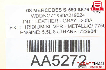 07-13 Mercedes W221 S550 S600 S63 AMG Door Keyless Go Entry Control Module Unit