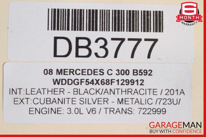 08-14 Mercedes W204 C250 C300 C350 Front Left Side Wing Fender Panel Silver OEM