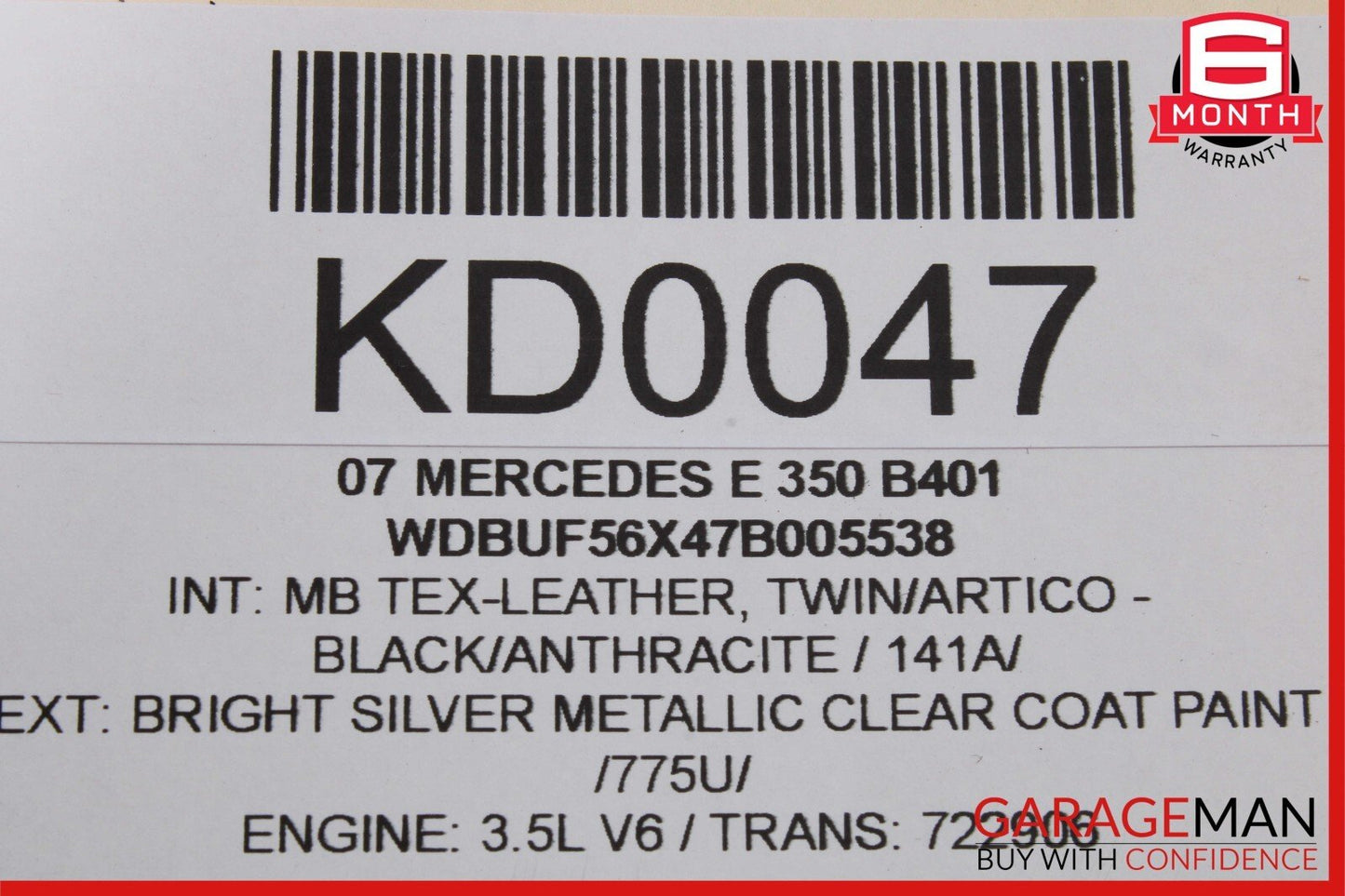 07-09 Mercedes W211 E350 CLS550 Front Right Seatbelt Seat Belt Retractor OEM