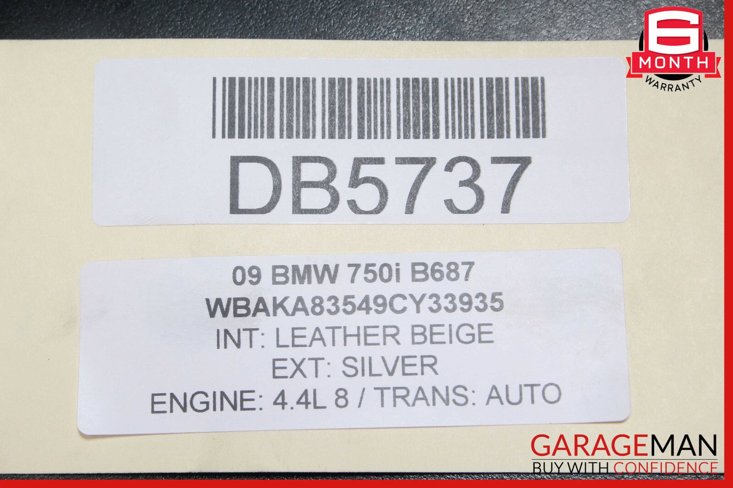 09-15 BMW 750i 750Li Front Left Exterior Door Shell Panel Silver OEM