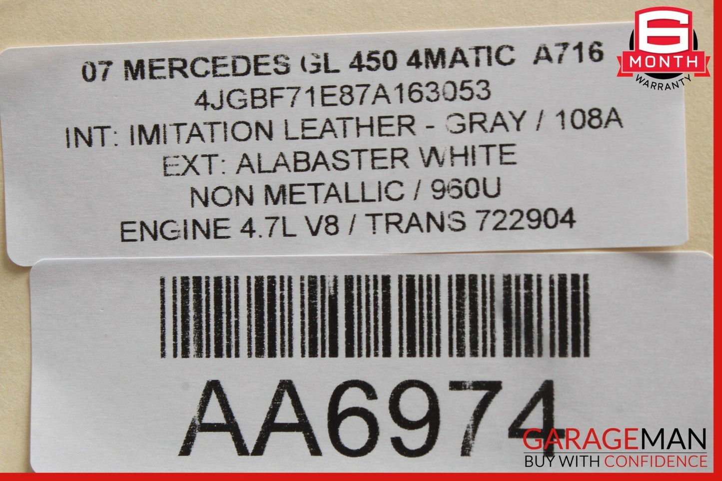 06-09 Mercedes GL450 CLK350 E550 Dynamic Seat Air Vacuum Pump Module Unit