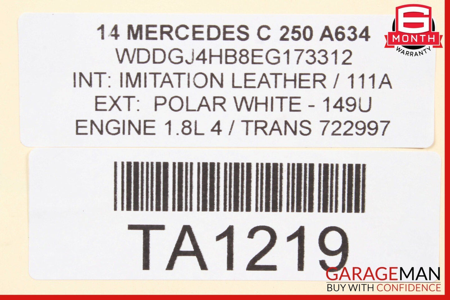 12-15 Mercedes C250 SLK250 7G Tronic Automatic Transmission Assembly 722.997 64k