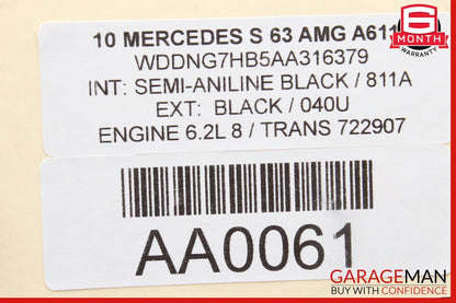 07-13 Mercedes W221 S63 CL550 Front Left Seat Adjust Controller Switch Set OEM