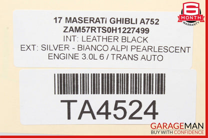 14-17 Maserati Ghibli Front Crossmember Support Cross Brace Frame Bracket OEM