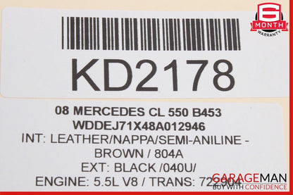 07-14 Mercedes CL550 CL600 S550 Front Right Door Lock Latch Actuator Keyless Go