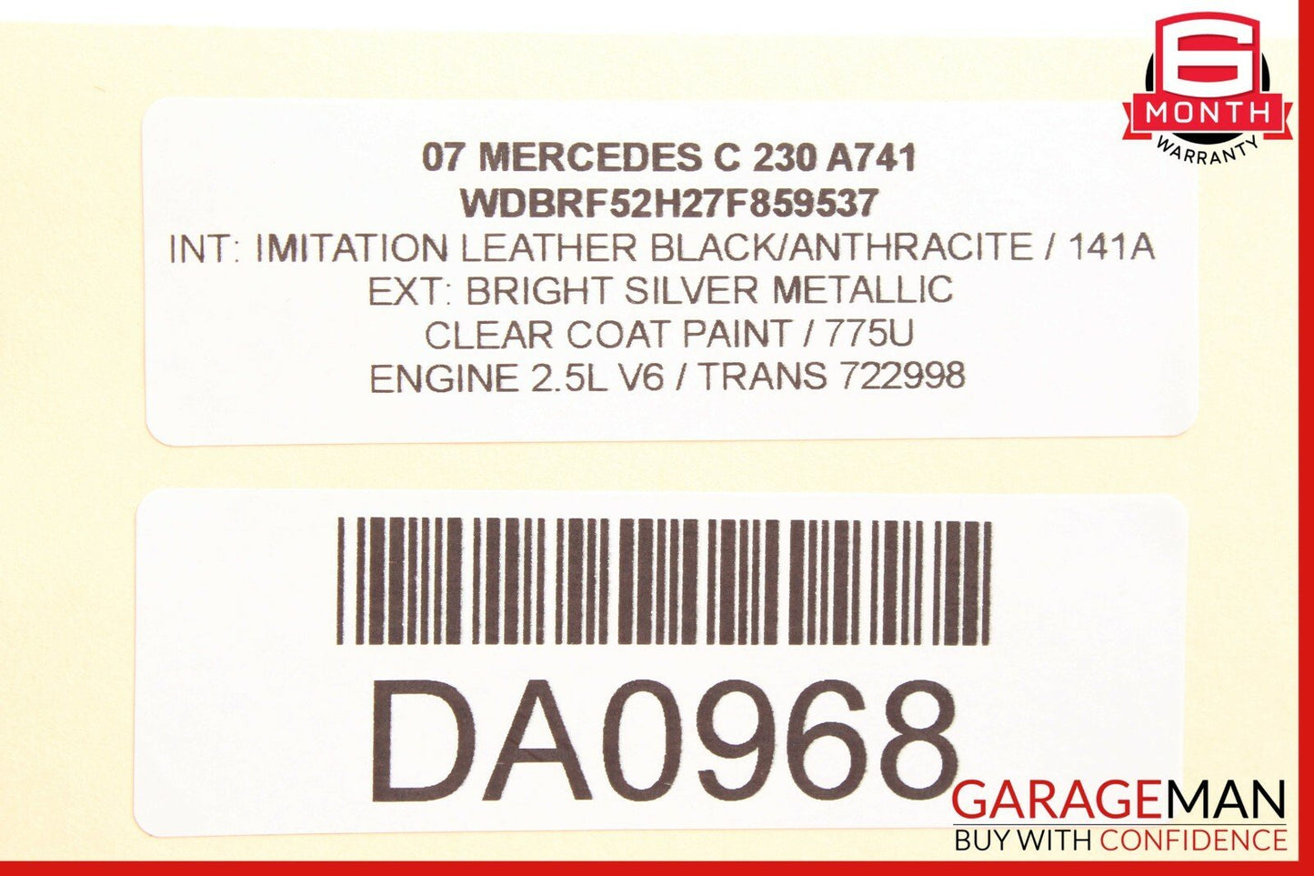 01-07 Mercedes W203 C230 Rear Left Driver Side Door Control Module OEM