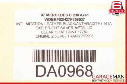 01-07 Mercedes W203 C230 Rear Left Driver Side Door Control Module OEM