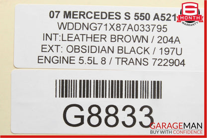 07-09 Mercedes W221 S550 Navigation Command Comand Head Unit CD Audio Player
