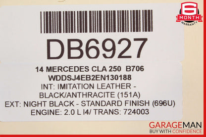 14-18 Mercedes W117 CLA250 CLA45 AMG Front Dash Instrument Panel Cover Trim Assy