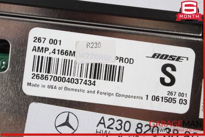 05-08 Mercedes R230 SL500 SL55 AMG Bose Amplifier Audio Amp Control Module Unit