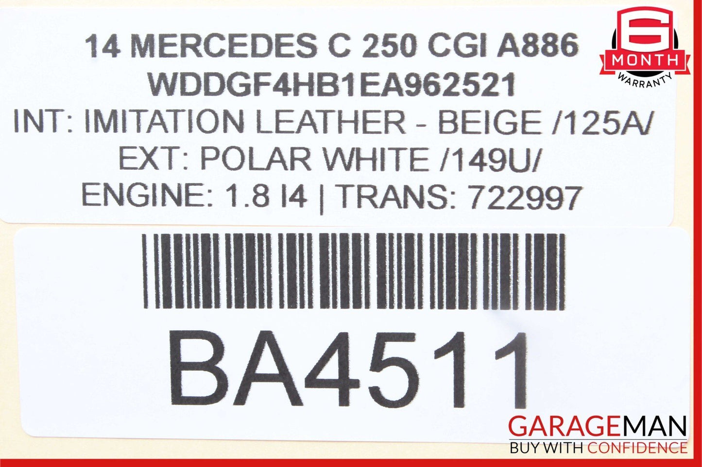 08-14 Mercedes W204 C250 C350 Front Right Side Seatbelt Seat Belt Retractor OEM