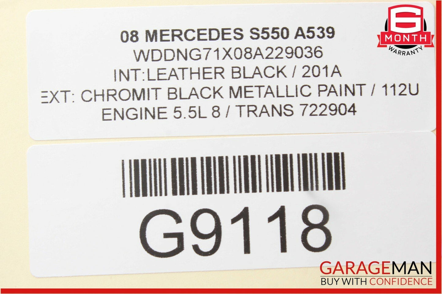 07-13 Mercedes W221 S550 Rear Left Side Exterior Door Handle Keyless Go Black
