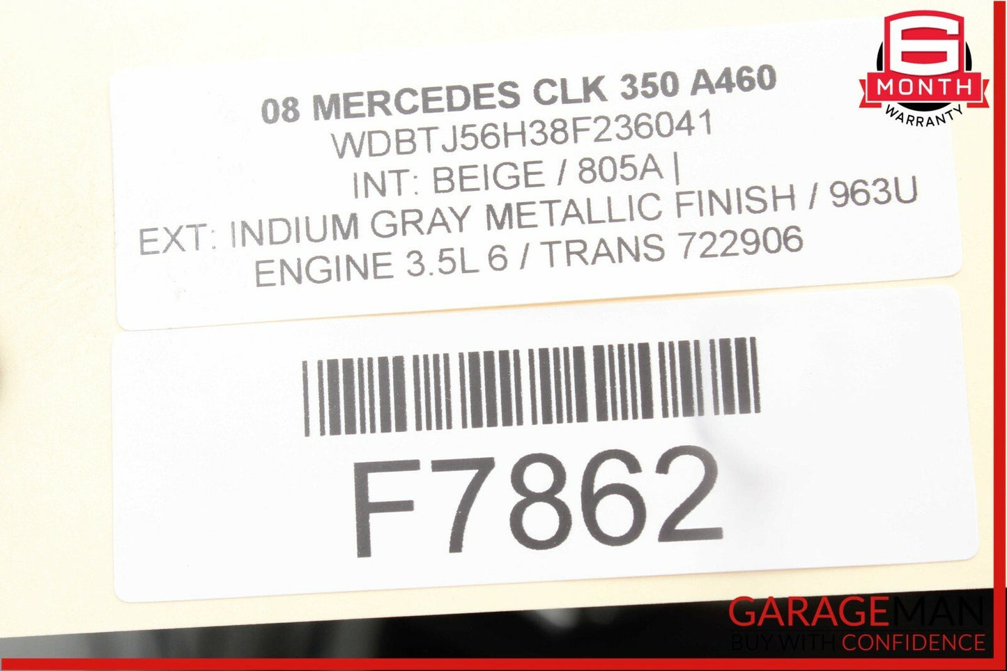 06-09 Mercedes W209 CLK350 C230 A/C Compressor Air Conditioning 0012305611 OEM