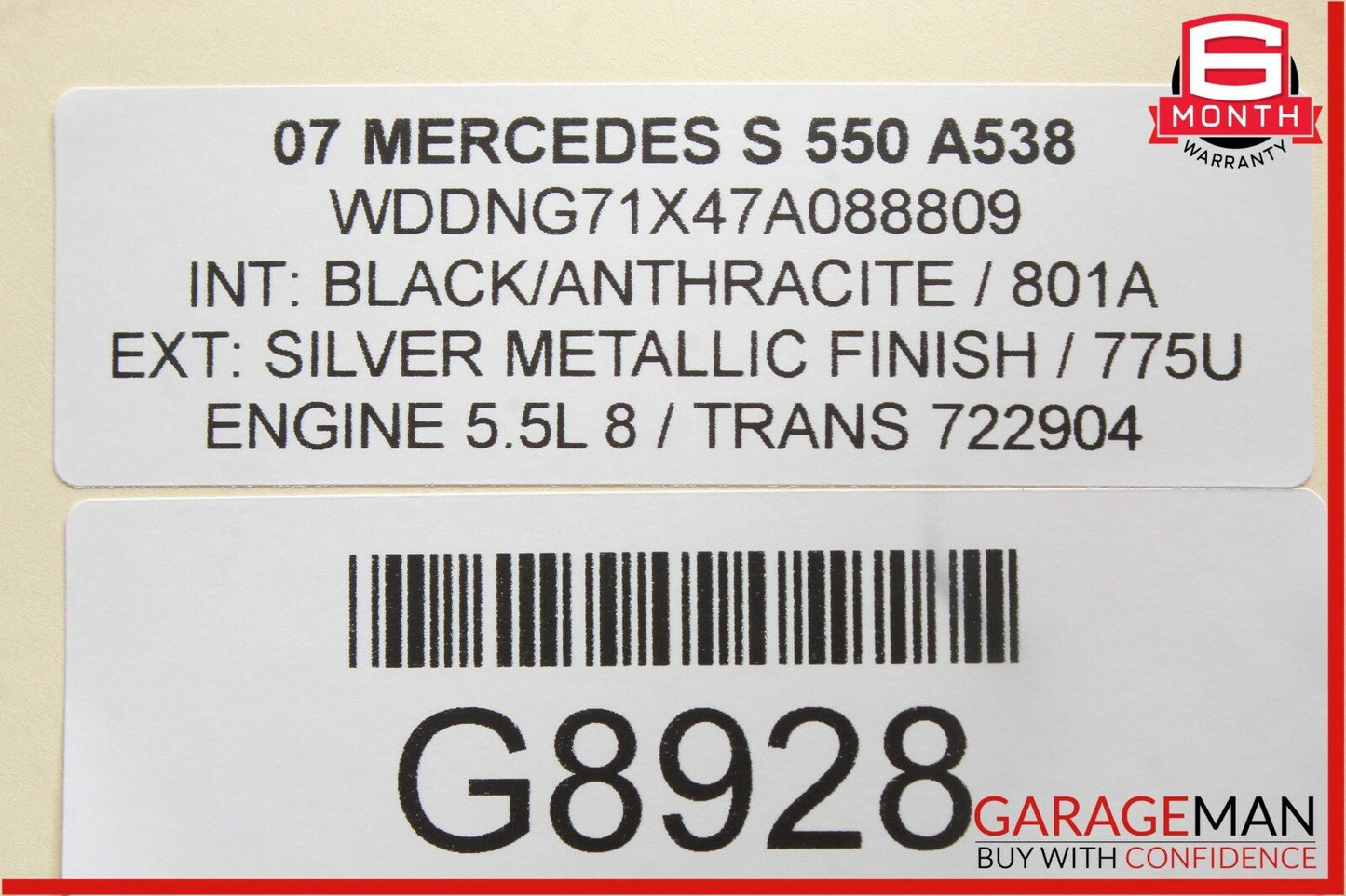 07-14 Mercedes W221 S550 CL63 AMG Trunk Seat Lumbar Vacuum Pump