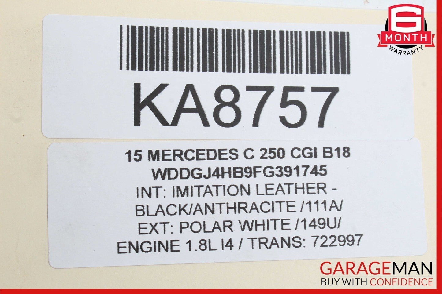 12-15 Mercedes W204 C250 SLK250 Air Intake Cleaner Filter Housing Box OEM