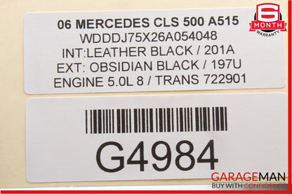 06-09 Mercedes W219 CLS500 Steering Column Control Switches Assembly Black OEM