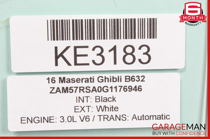14-22 Maserati Ghibli M157 S Rear Left Driver Side Door Window Glass OEM