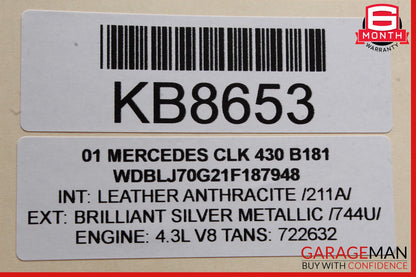 99-03 Mercedes W208 CLK430 ASR ABS Control Module Unit 0255456132 OEM