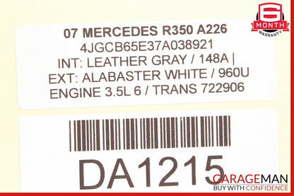 06-13 Mercedes W251 R350 R320 Rear Left or Right Air Suspension Bag Shock OEM
