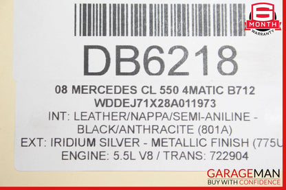 07-10 Mercedes W216 CL550 Front Reinforcement Bar Upper Radiator Support Clip
