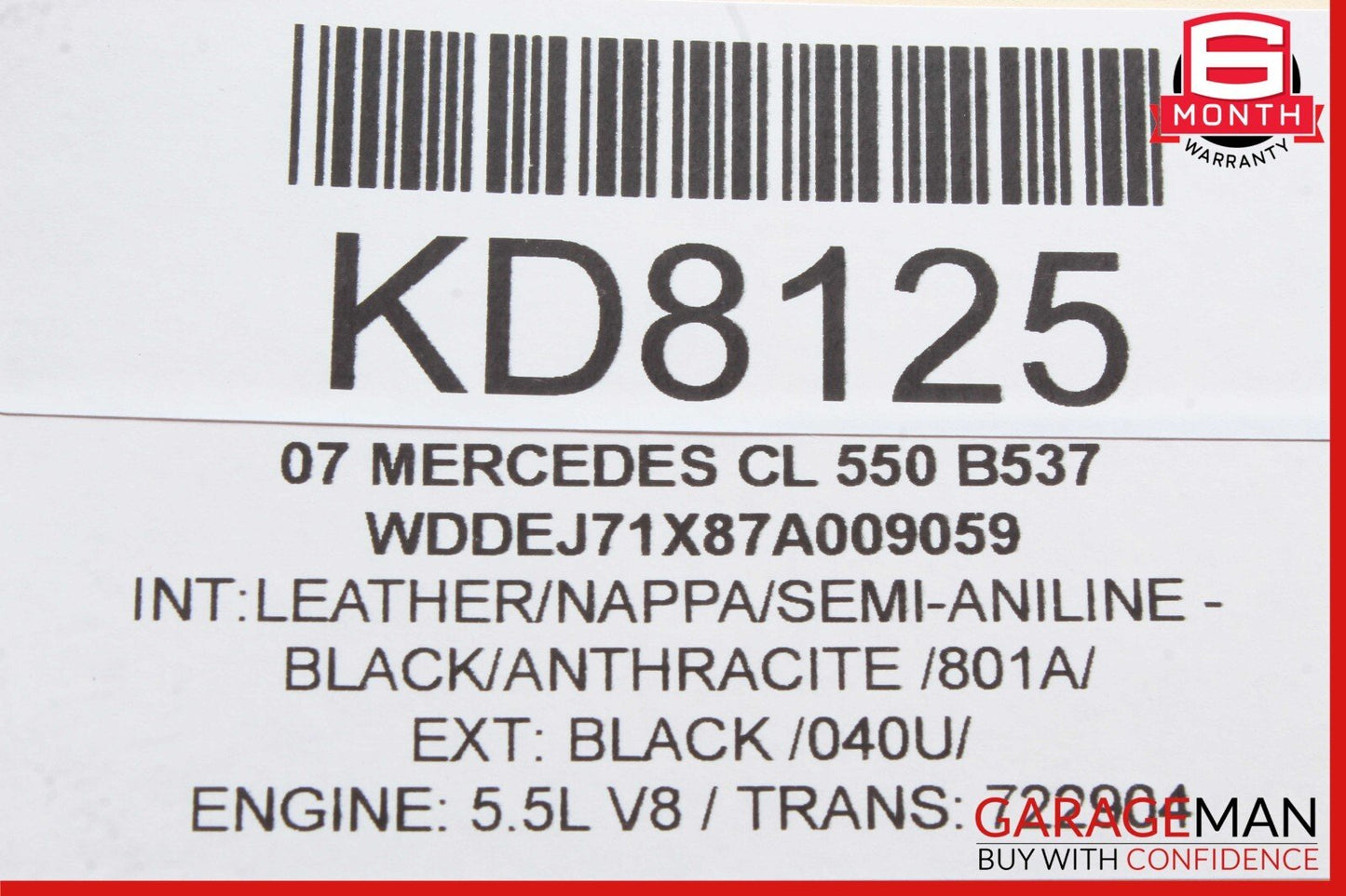 07-14 Mercedes W216 CL550 S550 CL600 Rear View Backup Camera Control Module OEM