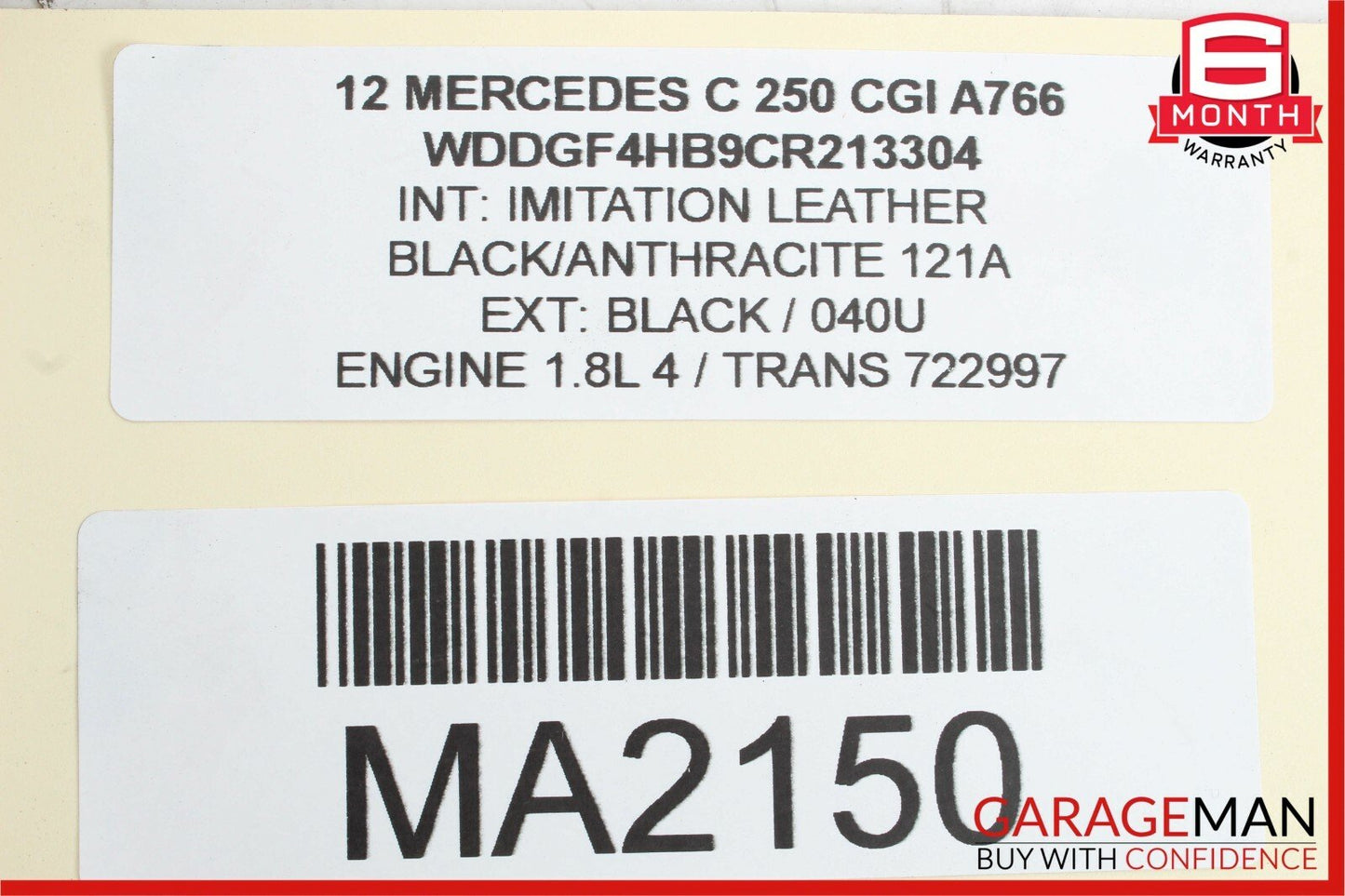 10-16 Mercedes W204 C250 E350 SLK350 Active Lane Assist Front Camera OEM