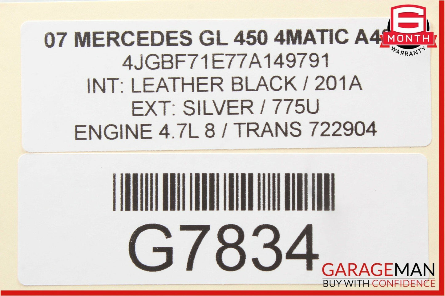 06-12 Mercedes GL450 ML550 Center Dash Hazard Light Switch Control Panel OEM