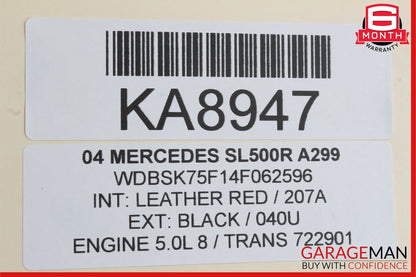 03-12 Mercedes SL500 CLK500 E350 Steering Wheel Airbag Air Bag Black