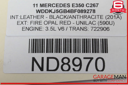 10-17 Mercedes W207 E350 E400 Rear Left Side Door Window Regulator Motor Unit