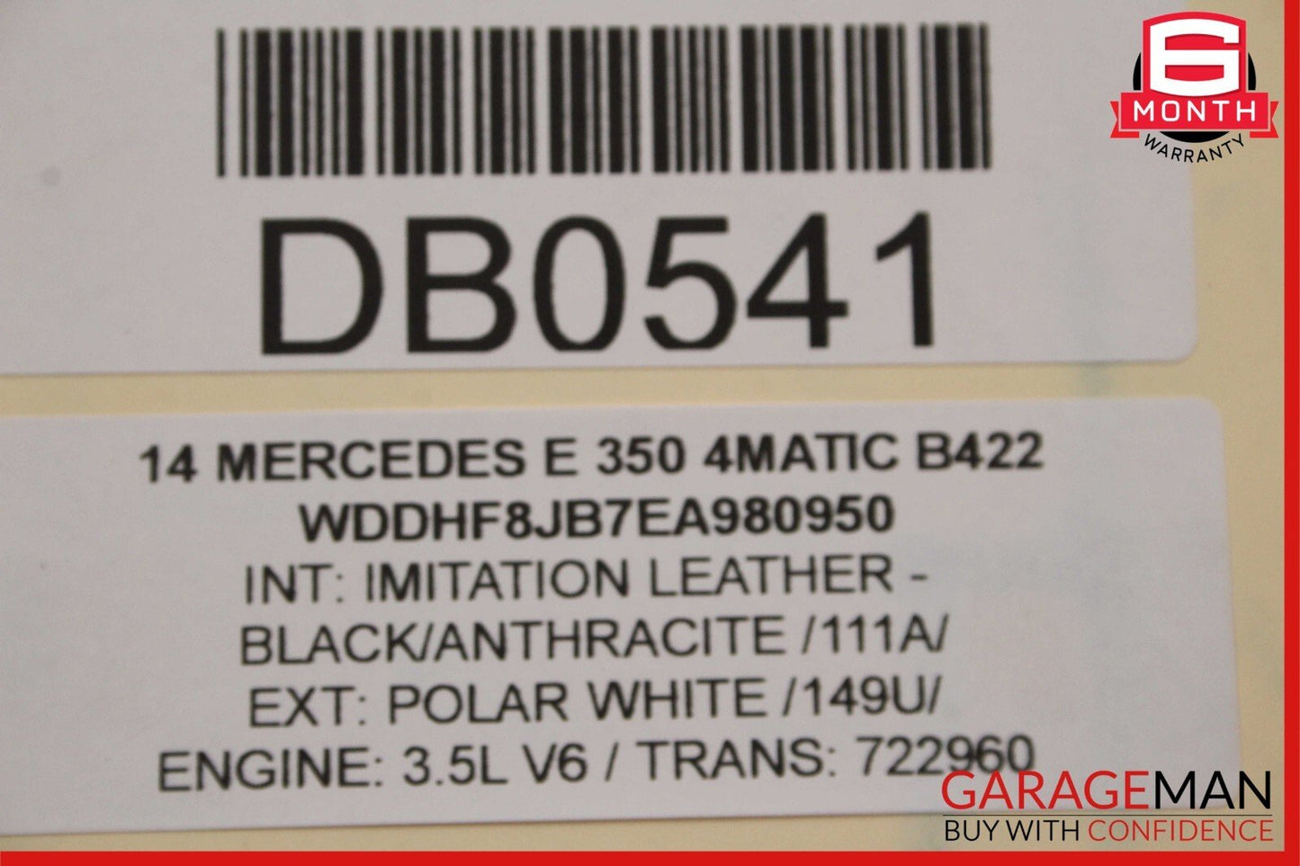 14-16 Mercedes W212 E350 E550 Front Left Side Interior Door Panel Trim Assembly