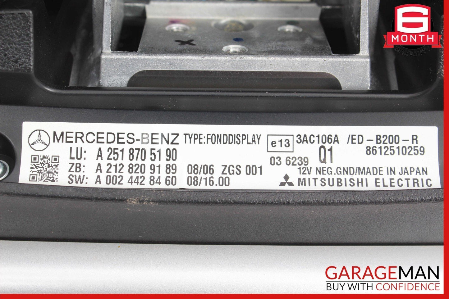 09-13 Mercedes X164 GL450 ML550 Left / Right Headrest Screen Monitor Display OEM