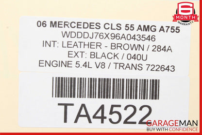 06-11 Mercedes W219 CLS550 Rear Bumper Reinforcement Bar w/ Brackets OEM