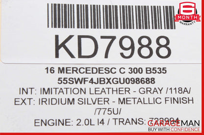 15-18 Mercedes W205 C300 Rear Left Driver Side Door Window Regulator Motor OEM