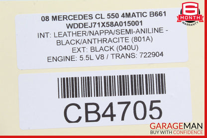 07-14 Mercedes W216 CL550 Front Left Side Door Window Regulator Motor Unit