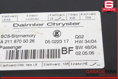 03-12 Mercedes X164 GL450 4MATIC ML350 Front Right Side Seat Control Module OEM