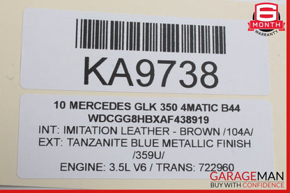 08-16 Mercedes X204 GLK350 C300 C250 Rear Right Door Window Regulator Motor OEM