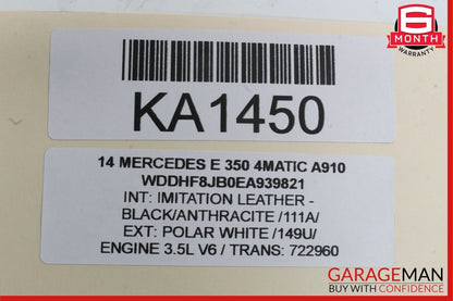 14-16 Mercedes W212 E350 Front Left Driver Side Door Window Regulator Motor Unit