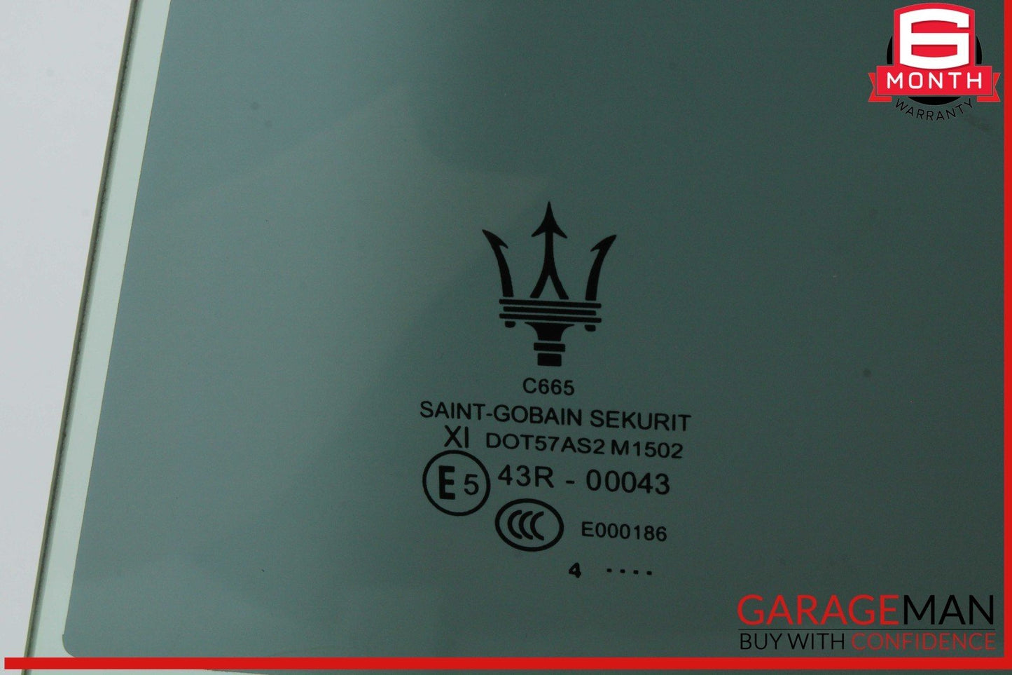 14-22 Maserati Ghibli M157 S Rear Left Driver Side Door Window Glass OEM