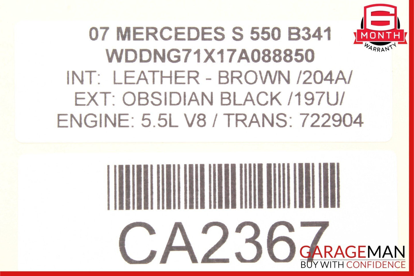 07-13 Mercedes W221 S550 S63 AMG Front Right Keyless Go Exterior Door Handle OEM
