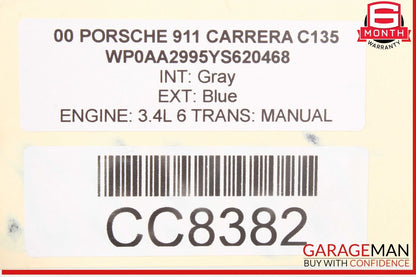 99-05 Porsche Carrera 911 996 Rear Left Driver Side Top Upper Seat Cushion OEM