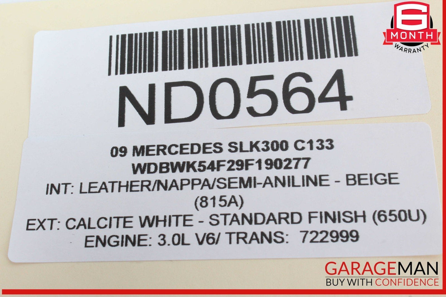 05-11 Mercedes R171 SLK300 Front Left Side Door Window Regulator Motor OEM
