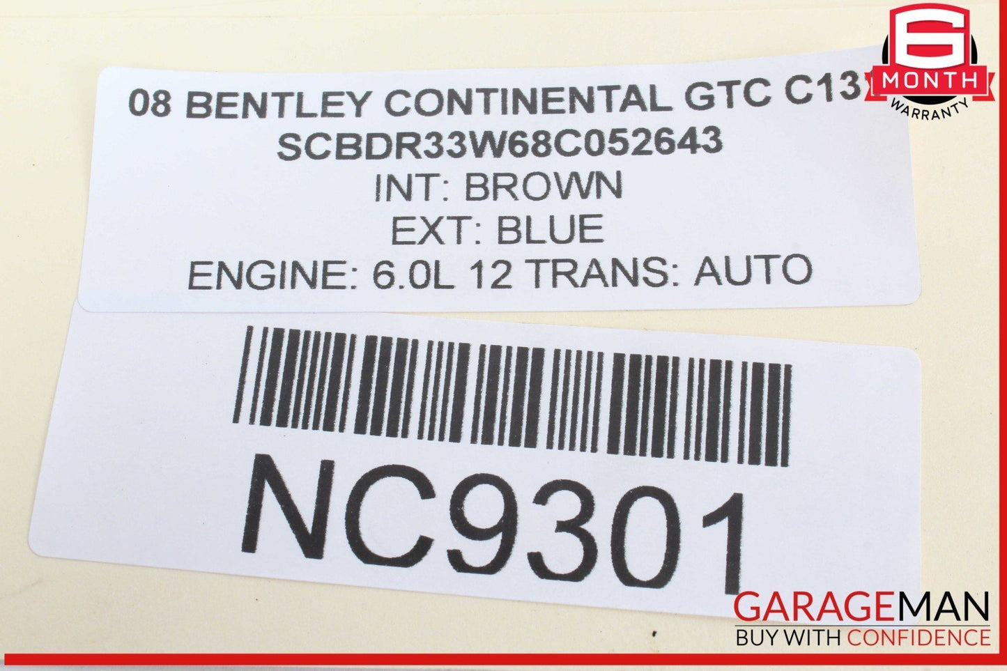 07-18 Bentley Continental GTC Front Right Passenger Side Window Regulator OEM