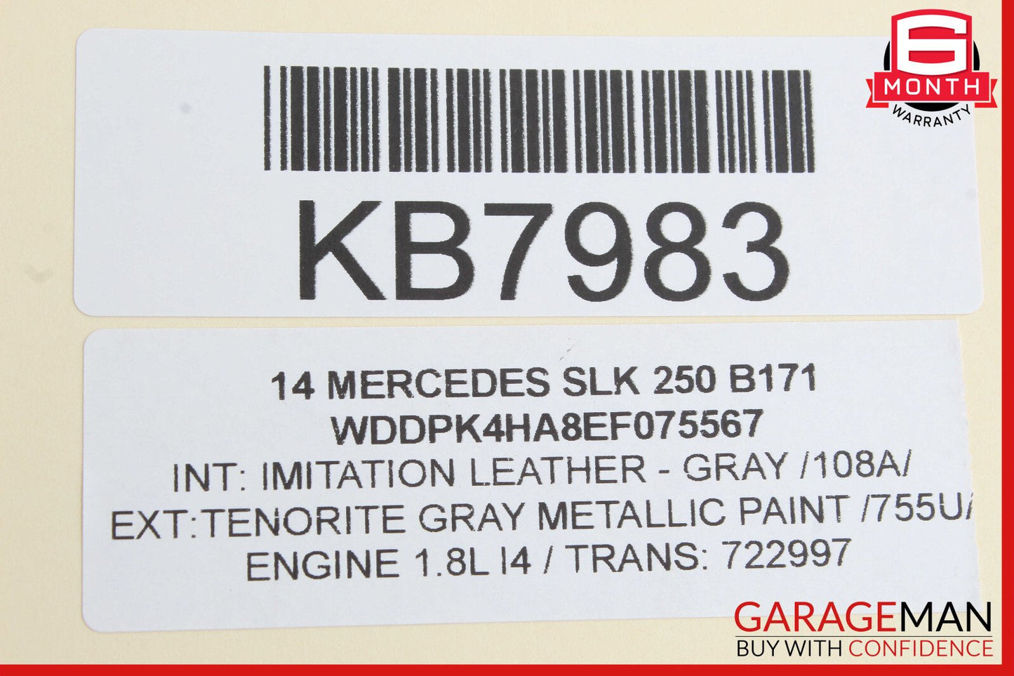 12-20 Mercedes R172 SLK250 Convertible Top Right C Pillar Brace Support OEM