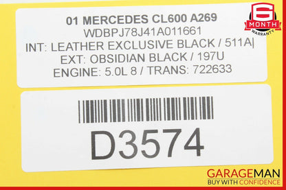 00-06 Mercedes W215 CL600 Voice Recognition Chassis Control Module 2208207626