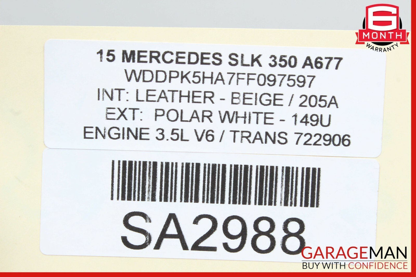 12-16 Mercedes R172 SLK350 Front Left Side A Pillar Trim Cover Panel Black