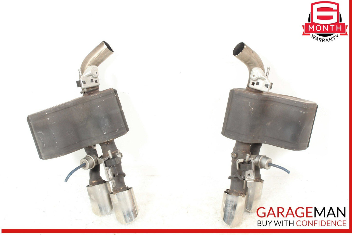 14-17 Maserati Quattroporte SQ4 Rear Right & Left Exhaust Muffler Dual Tip OEM
