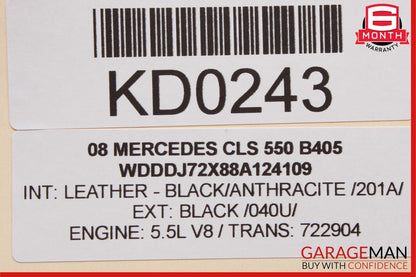 06-11 Mercedes W219 CLS550 CLS55 AMG Rear Right Side Exterior Door Handle Black